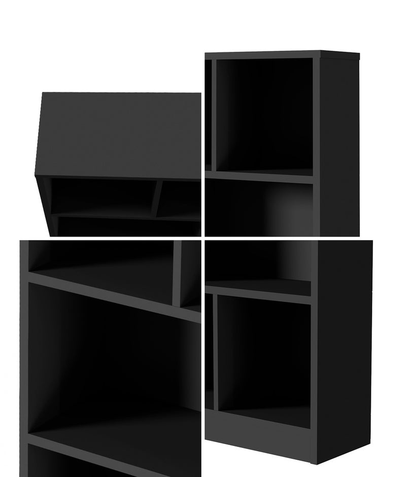 Black Bookshelf Display Shelves Storage Organizer Unit