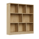 Natural Bookshelf Display Shelves Storage Organizer Unit