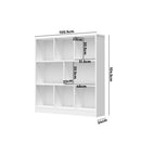 White Bookshelf Display Shelves Storage Organizer Unit