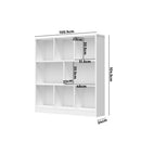 White Bookshelf Display Shelves Storage Organizer Unit