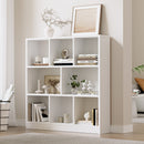 White Bookshelf Display Shelves Storage Organizer Unit