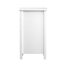 White Hamptons Bedside Table with 3 Drawers