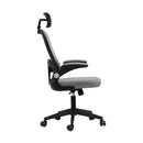 Black and Grey Mesh Executive Office Chair with Racing Style and Tilt Function