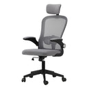 Black and Grey Mesh Executive Office Chair with Racing Style and Tilt Function