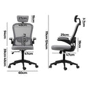 Black and Grey Mesh Executive Office Chair with Racing Style and Tilt Function