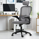 Black and Grey Mesh Executive Office Chair with Racing Style and Tilt Function