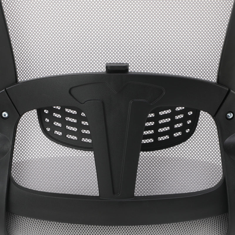 Black and Grey Mesh Executive Office Chair with Racing Style and Tilt Function