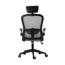 Black and Grey Mesh Executive Office Chair with Racing Style and Tilt Function