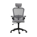 Black and Grey Mesh Executive Office Chair with Racing Style and Tilt Function
