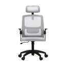 Black and Grey Mesh Office Chair with Fabric Seat