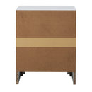 White Bedside Table with 2 Drawers