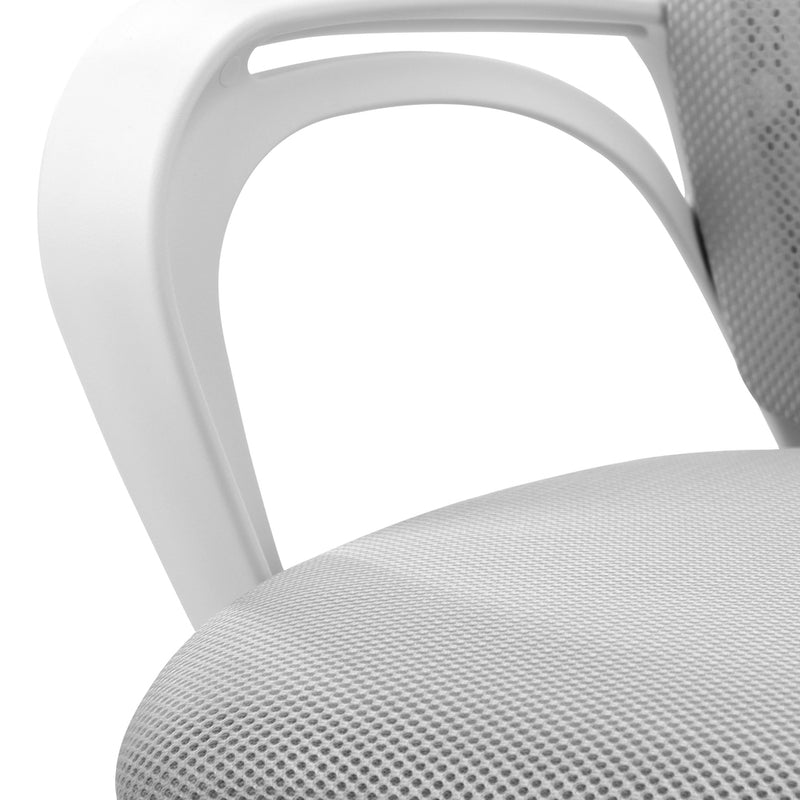 White Mesh Office Chair with Breathable Backrest
