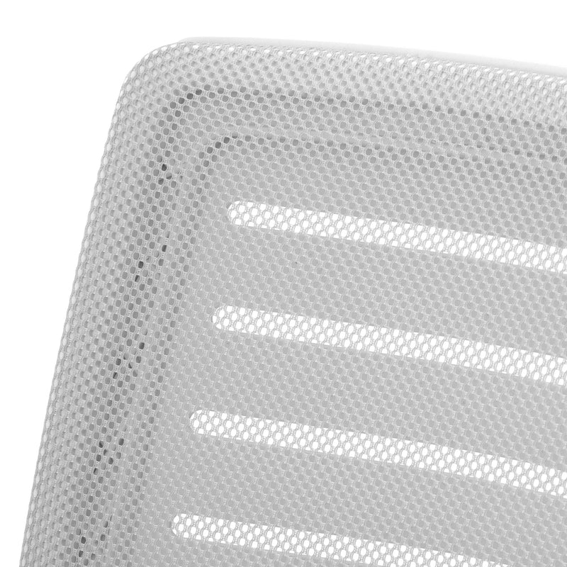 White Mesh Office Chair with Breathable Backrest