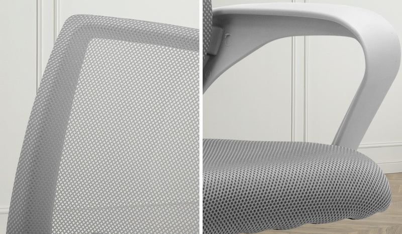 White Mesh Office Chair with Foam Seat