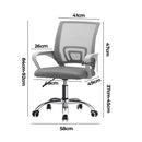 White Mesh Office Chair with Foam Seat