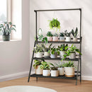 Black Wooden 3 Tier Plant Stand Flower Pot Shelf