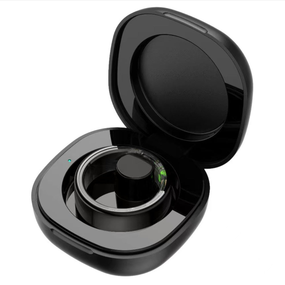 5ATM Waterproof Health Monitor Smart Ring with Charging Case
