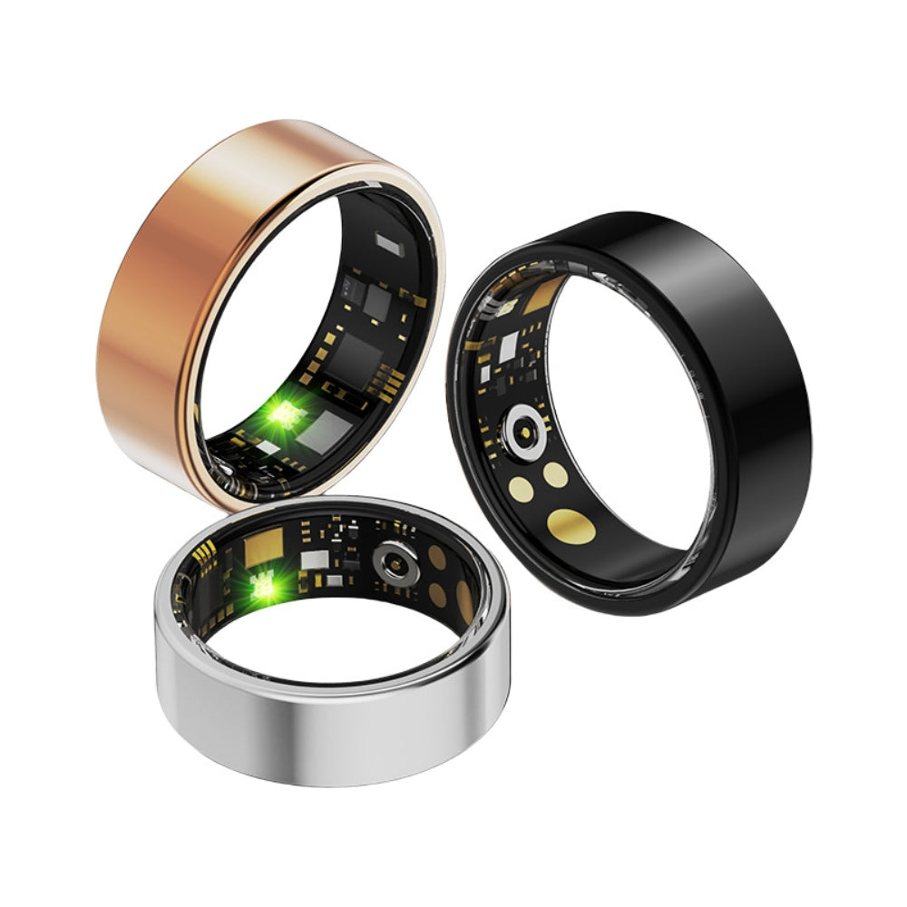 5ATM Waterproof Health Monitor Smart Ring with Charging Case