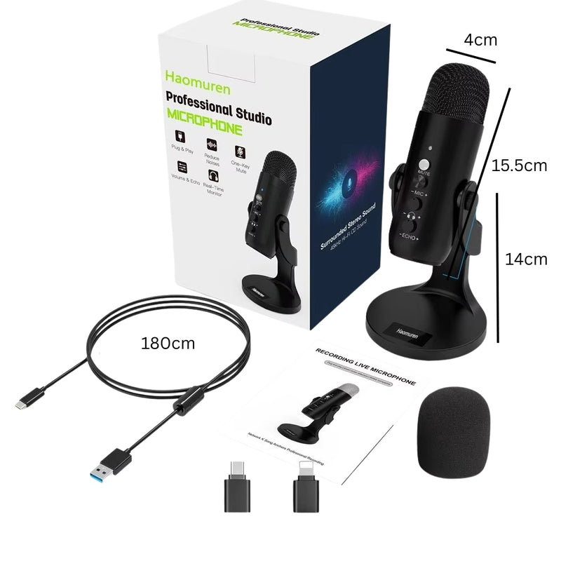 Condenser Microphone USB Tabletop Mic