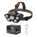 USB Rechargeable Ultra Bright Head Mounted Flashlight