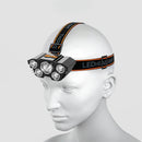 USB Rechargeable Ultra Bright Head Mounted Flashlight