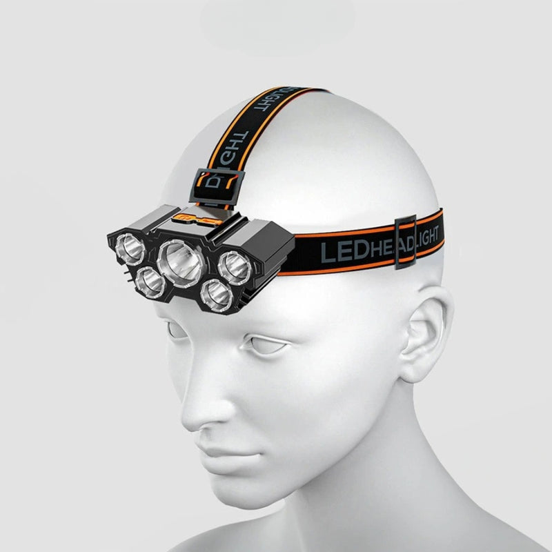 USB Rechargeable Ultra Bright Head Mounted Flashlight