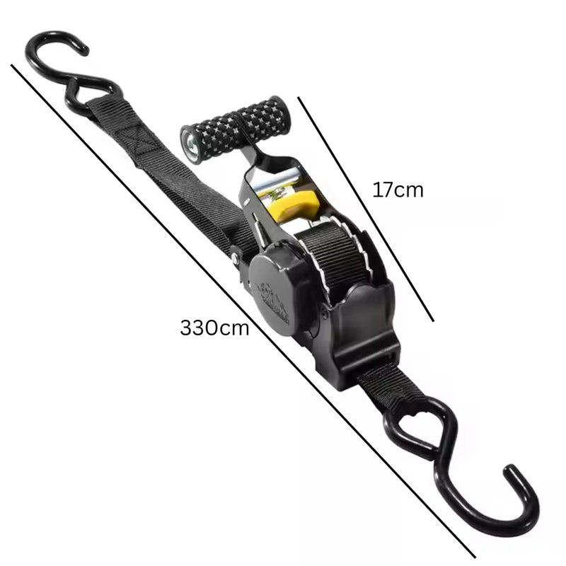 Retractable Ratchet Cargo Straps Auto Luggage Tensioner Belts