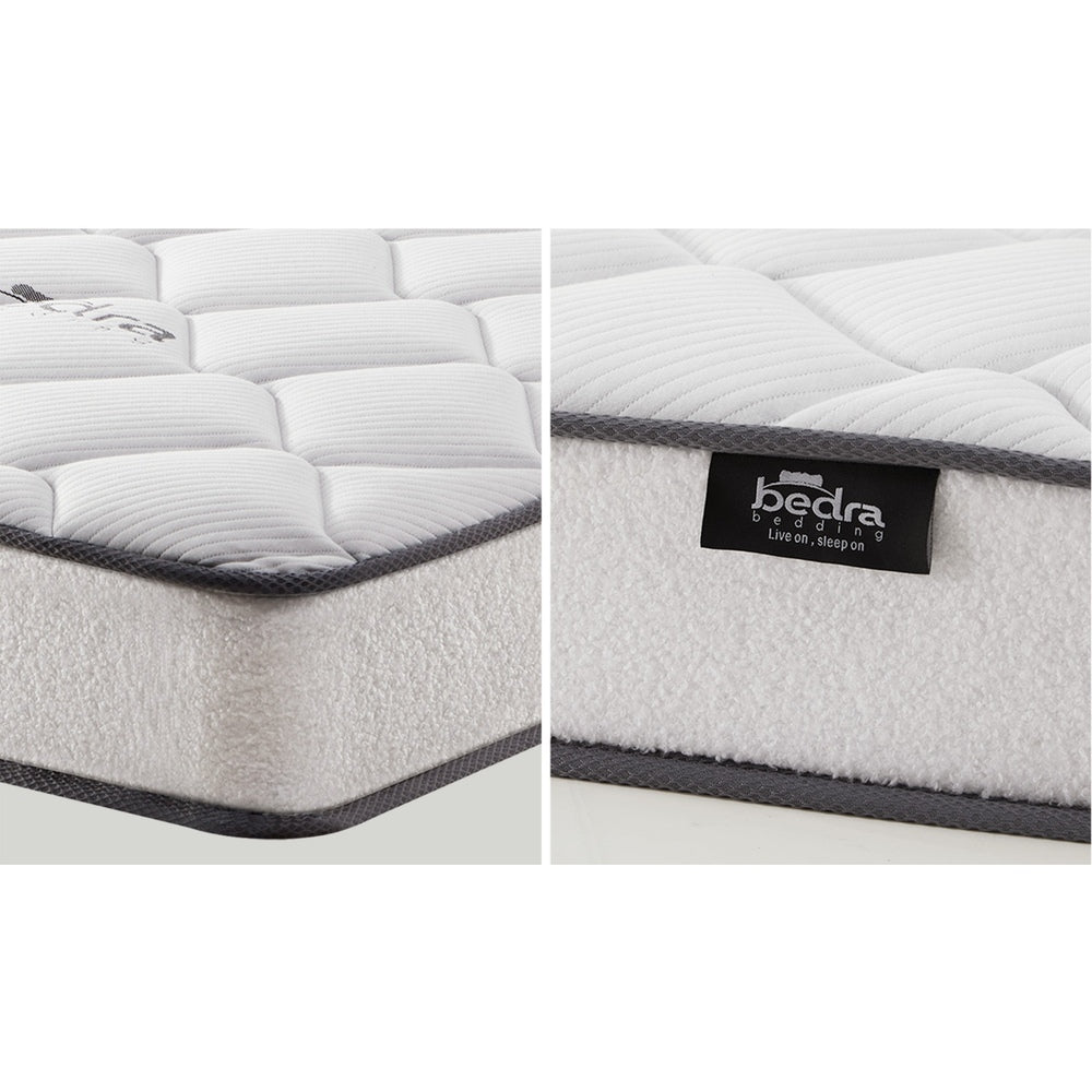 Pink Velvet Double Size Bed Frame with Mattress