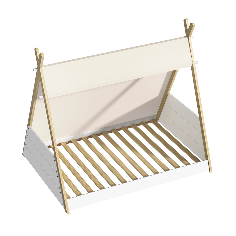 Single Size Kids House Teepee Triangle Bed Frame with Mattress