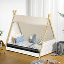Single Size Kids House Teepee Triangle Bed Frame with Mattress