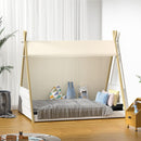 Single Size Kids House Teepee Triangle Bed Frame with Mattress