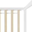 White Timber Single Size Kids Wooden House Bed Frame with Fence