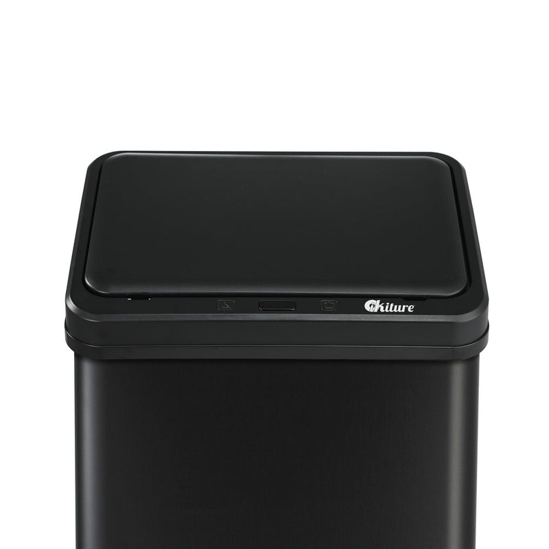 Black Stainless Steel 60L Motion Sensor Bin