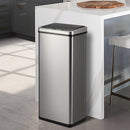 Silver Stainless Steel 60L Motion Sensor Bin