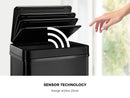 Black 75L Automatic Motion Sensor Rubbish Trash Bin