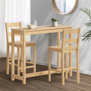 Natural 3 Piece Bar Table Set with Cafe Table and 2 Stools