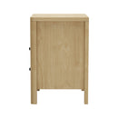 Natural 2 Drawer Bedside Table with Open Shelf