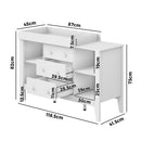 Baby Changing Table with Drawers Nursery Cabinet