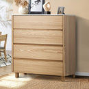 Natural 4 Drawer Dresser with Faux Marble Top