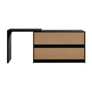 Black 6 Drawer Side Table Dresser