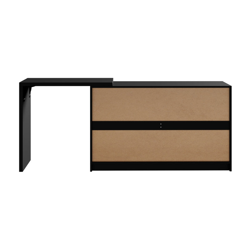 Black 6 Drawer Side Table Dresser