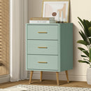 Green 3 Chest of Drawers Tallboy