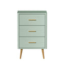 Green 3 Chest of Drawers Tallboy