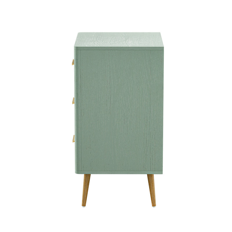 Green 3 Chest of Drawers Tallboy