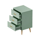 Green 3 Chest of Drawers Tallboy