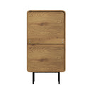 Natural 5 Drawer Tallboy Dresser with Metal Handles