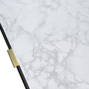 Black and White Sofa End Coffee Table with 1 Drawer and Open Shelf