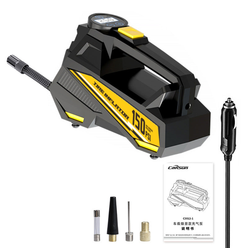 12V 150PSI Electric Tire Inflator Pump LED Car Air Compressor