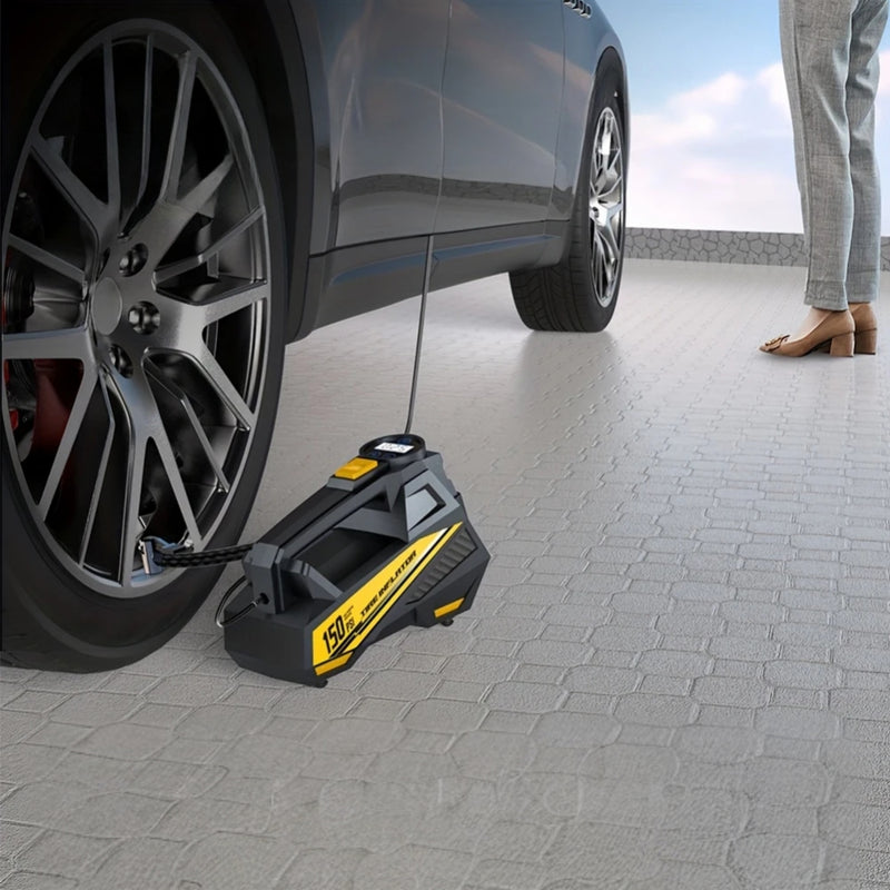 12V 150PSI Electric Tire Inflator Pump LED Car Air Compressor