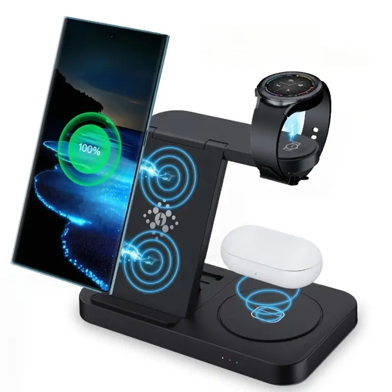 Foldable Fast Charging Station Dock Wireless Charger Stand